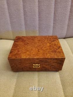 Vintage Swiss REUGE 2/36 Music Box Thuya Burl Wood