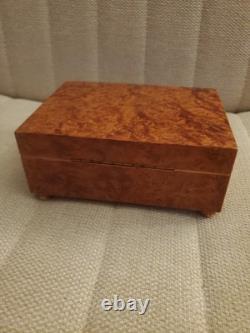 Vintage Swiss REUGE 2/36 Music Box Thuya Burl Wood