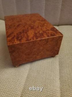 Vintage Swiss REUGE 2/36 Music Box Thuya Burl Wood