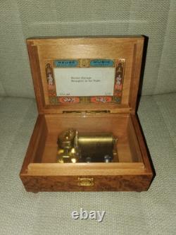 Vintage Swiss REUGE 2/36 Music Box Thuya Burl Wood
