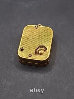 Vintage Swiss Regue Ste Croix Music Box Key Chain Pendant