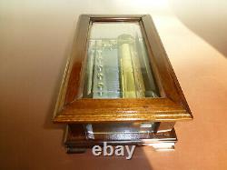 Vintage Swiss Reuge 72 /3 Music Box Beethoven Edition Crystal Glass Wooden Case