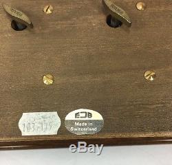Vintage Swiss Reuge 72 Glass Oak Music Box