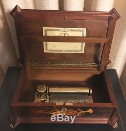 Vintage Swiss Reuge 72 Note Music Box Hungarian Rhapsody Inlaid EXCEPTIONAL