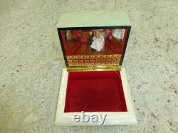 Vintage Swiss Reuge Couple Dancing Ballerina Musical Jewelry Box Automaton