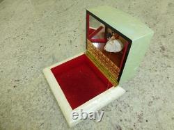 Vintage Swiss Reuge Couple Dancing Ballerina Musical Jewelry Box Automaton