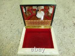 Vintage Swiss Reuge Couple Dancing Ballerina Musical Jewelry Box Automaton