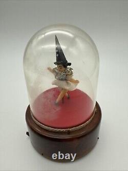 Vintage Swiss Reuge Dancing Ballerina Music Box Automaton