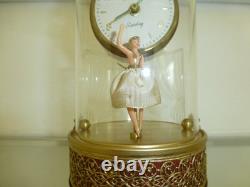Vintage Swiss Reuge Dancing Ballerina Music Box Automaton German Alarm Clock