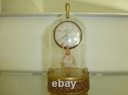 Vintage Swiss Reuge Dancing Ballerina Music Box Automaton German Alarm Clock
