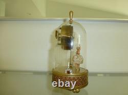 Vintage Swiss Reuge Dancing Ballerina Music Box Automaton German Alarm Clock