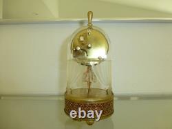 Vintage Swiss Reuge Dancing Ballerina Music Box Automaton German Alarm Clock