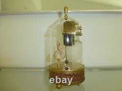 Vintage Swiss Reuge Dancing Ballerina Music Box Automaton German Alarm Clock