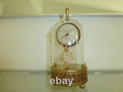 Vintage Swiss Reuge Dancing Ballerina Music Box Automaton German Alarm Clock