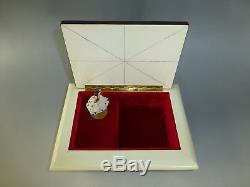 Vintage Swiss Reuge Dancing Ballerina Music Box Automaton Musical Jewelry Case
