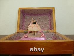 Vintage Swiss Reuge Dancing Ballerina Music Box Automaton Storage Case