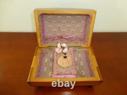 Vintage Swiss Reuge Dancing Ballerina Music Box Automaton Storage Case