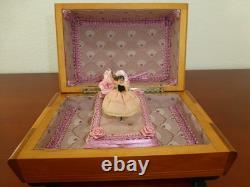 Vintage Swiss Reuge Dancing Ballerina Music Box Automaton Storage Case