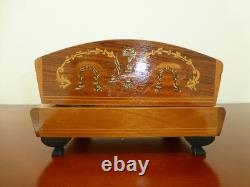 Vintage Swiss Reuge Dancing Ballerina Music Box Automaton Storage Case