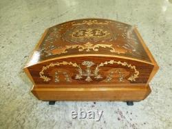 Vintage Swiss Reuge Dancing Ballerina Music Box Automaton Storage Case