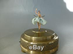 Vintage Swiss Reuge Dancing Ballerina Music Box Automaton (watch The Video)