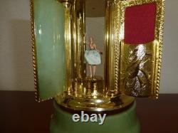 Vintage Swiss Reuge Dancing Ballerina Music Box Carousel Items Holder