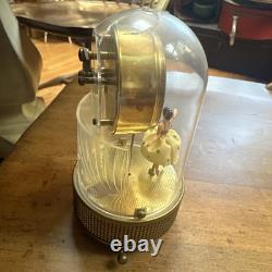 Vintage Swiss Reuge Dancing Ballerina Music Box Swiss Clock Schmid Schlenker Jr