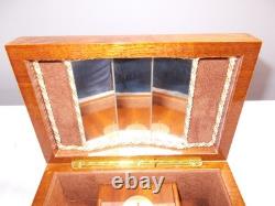 Vintage Swiss Reuge Dancing Ballerina Musical Jewelry Box