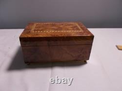 Vintage Swiss Reuge Dancing Ballerina Musical Jewelry Box