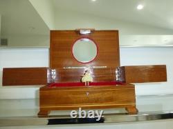 Vintage Swiss Reuge Dancing Ballerina Musical Jewelry Box Automaton (See Video)