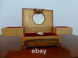 Vintage Swiss Reuge Dancing Ballerina Musical Jewelry Box Automaton (See Video)
