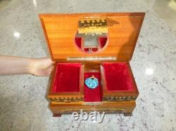 Vintage Swiss Reuge Dancing Ballerina Musical Jewelry Box Automaton (See Video)