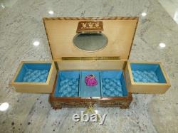 Vintage Swiss Reuge Dancing Ballerina Musical Jewelry Box Automaton (See Video)