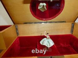 Vintage Swiss Reuge Dancing Ballerina Musical Jewelry Box Automaton (See Video)
