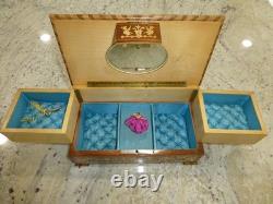 Vintage Swiss Reuge Dancing Ballerina Musical Jewelry Box Automaton (See Video)