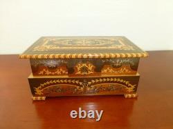 Vintage Swiss Reuge Dancing Ballerina Musical Jewelry Box Automaton (See Video)