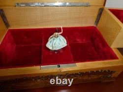 Vintage Swiss Reuge Dancing Ballerina Musical Jewelry Box Automaton (See Video)