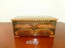 Vintage Swiss Reuge Dancing Ballerina Musical Jewelry Box Automaton (See Video)