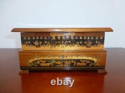 Vintage Swiss Reuge Dancing Ballerina Musical Jewelry Box Automaton (See Video)
