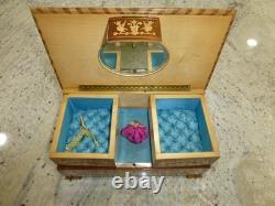 Vintage Swiss Reuge Dancing Ballerina Musical Jewelry Box Automaton (See Video)