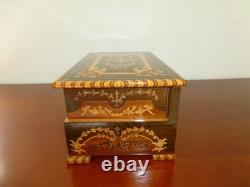 Vintage Swiss Reuge Dancing Ballerina Musical Jewelry Box Automaton (See Video)