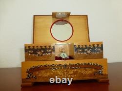 Vintage Swiss Reuge Dancing Ballerina Musical Jewelry Box Automaton (See Video)