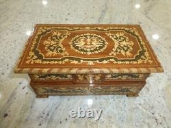 Vintage Swiss Reuge Dancing Ballerina Musical Jewelry Box Automaton (See Video)