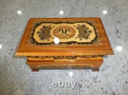 Vintage Swiss Reuge Dancing Ballerina Musical Jewelry Box Automaton (See Video)