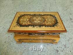 Vintage Swiss Reuge Dancing Ballerina Musical Jewelry Box Automaton (See Video)