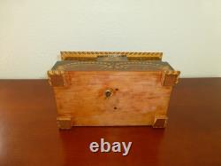 Vintage Swiss Reuge Dancing Ballerina Musical Jewelry Box Automaton (See Video)