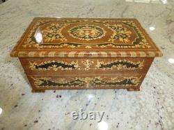 Vintage Swiss Reuge Dancing Ballerina Musical Jewelry Box Automaton (See Video)