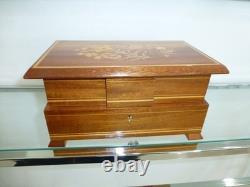 Vintage Swiss Reuge Dancing Ballerina Musical Jewelry Box Automaton (See Video)