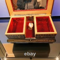 Vintage Swiss Reuge Dancing Ballerina Musical Jewelry Box Great Condition WithKey