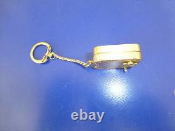 Vintage Swiss Reuge Minature Music Box Brass Case Musical Key Chain (see Video)